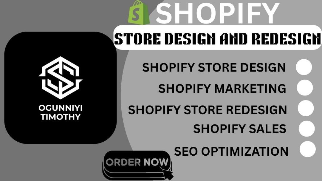 I Will Design or Redesign a High Converting Shopify Store