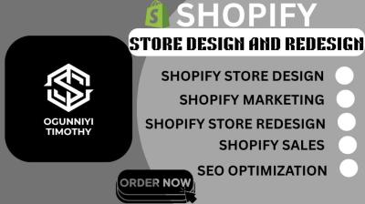 I Will Design or Redesign a High Converting Shopify Store