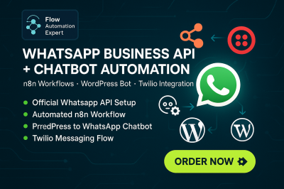 WhatsApp Business API Setup, n8n Workflow, WordPress Chatbot, Twilio WhatsApp Integration