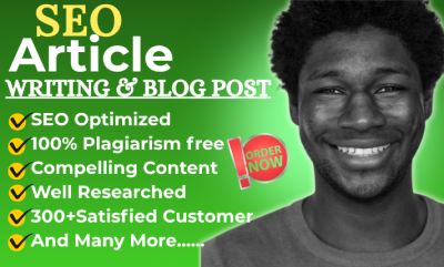 I will be your SEO content writer for blog and article writing