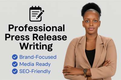 I will write a professional press release for your brand