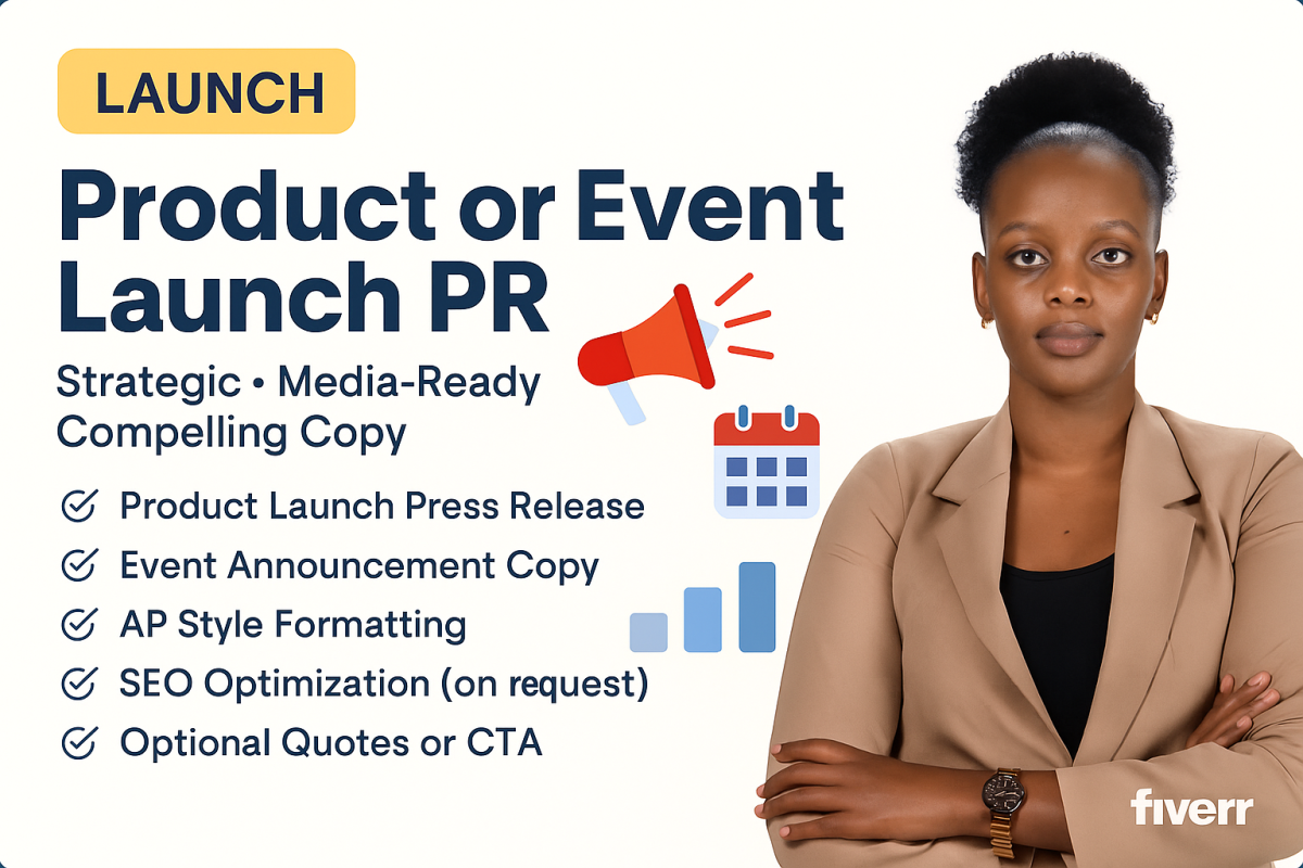I will write a press release for your product or event launch
