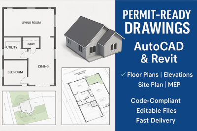 I will do architectural permit drawing set in AutoCAD and Revit