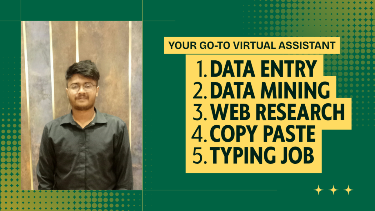 Be Your Virtual Assistant for Data Entry, Data Mining, Copy Paste, Web Research