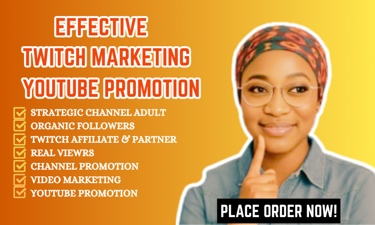 I will be your social media manager, Twitch, YouTube channel marketing, website page SEO
