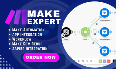 I will Made COM Automation Fix, Make COM Scenario, Integromat, Apify, N8N API Integration