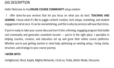 I Will Skool Online Community, GHL Online Course, Circle, So, Mighty Networks