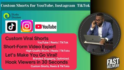 I Will Produce High Quality Custom Shorts for YouTube, Instagram, TikTok
