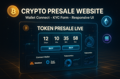 I will create a Crypto Exchange, ICO, Web3, Presale Website & Landing Page
