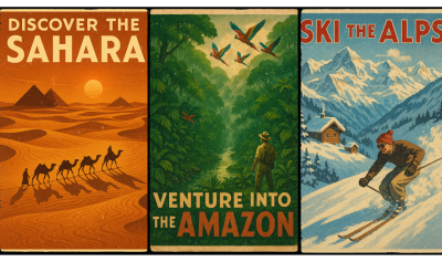 I will vintage poster retro illustration vintage flyer movie poster travel music poster