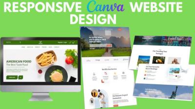 I will design professional Canva websites, ebooks, and landing pages
