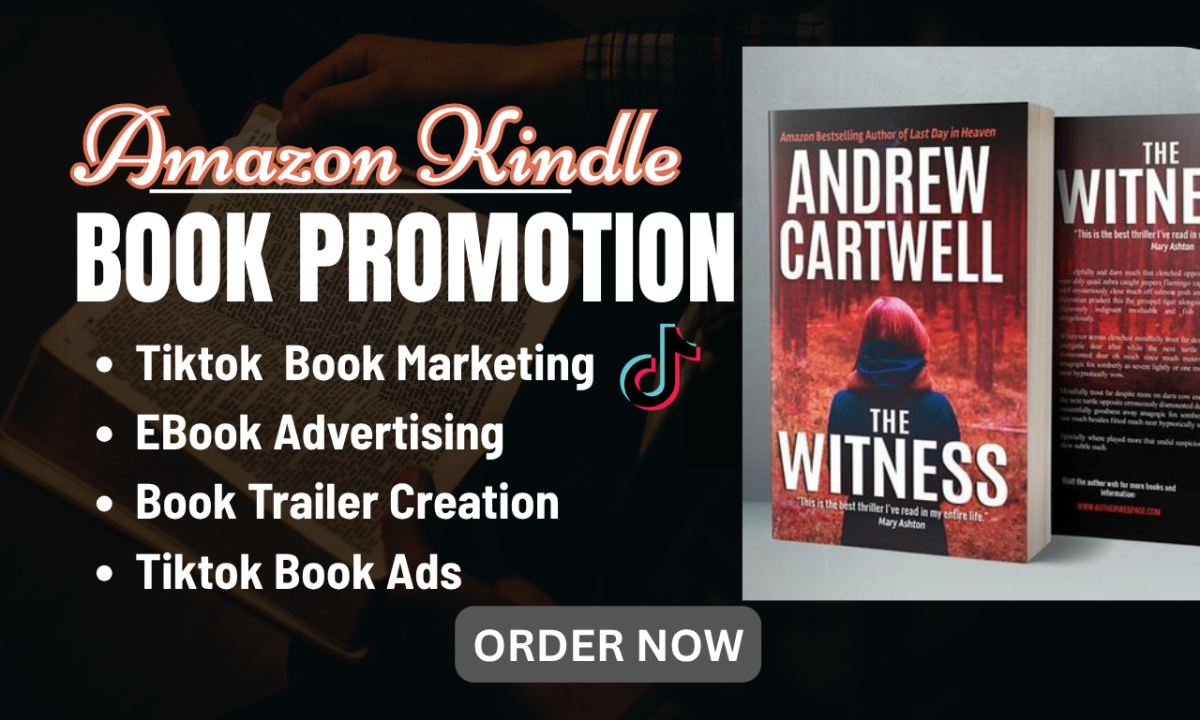 I will viral tiktok book ads booktok promotion amazon kdp book advertising book rank