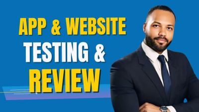 I will test and review your app, website for usability testing and feedback