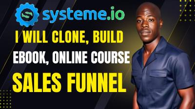 I will clone, build ebook sales funnel, online course funnel, Systeme.io funnel