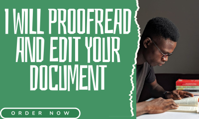 I will expertly proofread and copy edit your documents to perfection