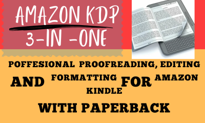 I will proofread, format, and edit your ebook for Amazon Kindle