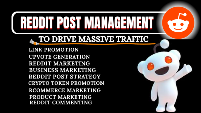 I Will Manage Reddit Post Comments for Business, App, Crypto Website, Product, AI App