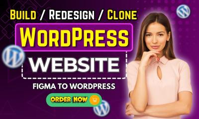 I will redesign or clone your Figma file to WordPress with Elementor Pro
