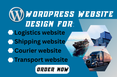 I will design a stunning logistics, trucking and shipping website with WordPress or Wix