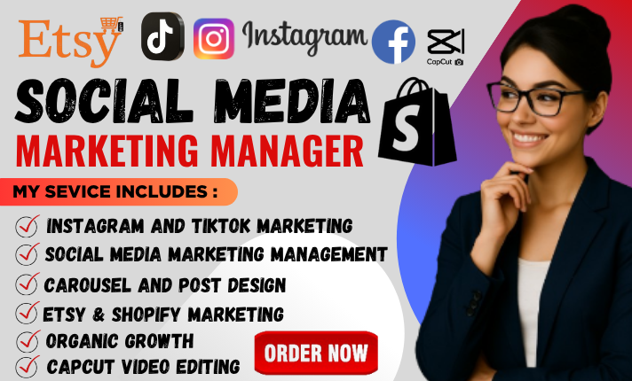 I will be your Instagram Marketing Manager, Social Media Manager, Instagram Growth