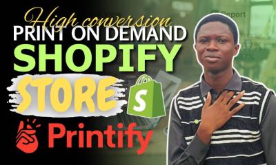 I will build high converting print on demand Shopify store with Printify