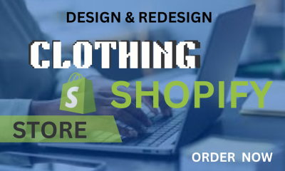 I will design a trendy responsive clothing fashion Shopify store that sells