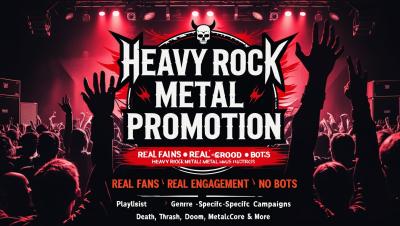 I will boost your heavy rock metal music to millions of engaging metal audience