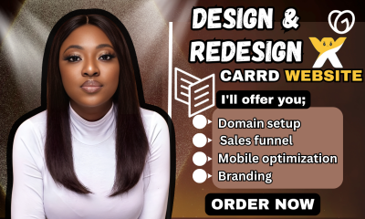 I will design professional Carrd website design, redesign Carrd landing page, and more