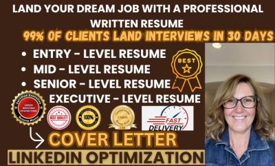 I will write executive resume federal resume government resume executive resume writing
