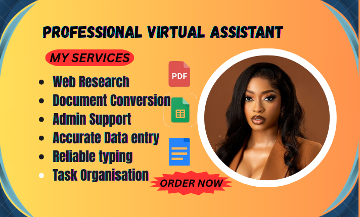 I Will Long Term Virtual Assistant for Data Entry, Formatting, Typing, Web Research & Admin