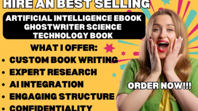 I will book writer, artificial intelligence ebook ghostwriter, science technology book