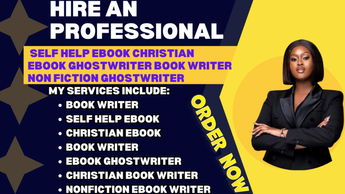 I will self help ebook christian ebook ghostwriter book writer non fiction ghostwriter