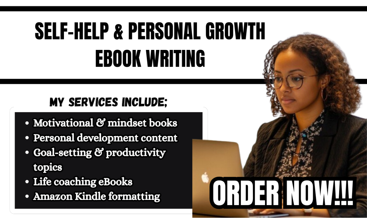 I will write a self-help or personal development ebook that inspires