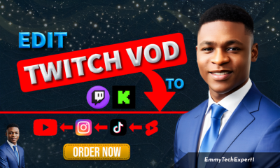 I will edit your Twitch or Kick VODs into TikTok, YouTube Clips, or Shorts