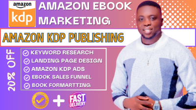 I will do ebook marketing sales funnel, Amazon KDP publishing, Amazon book promotion