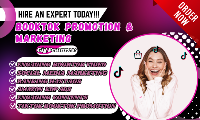 I will do book ebook promotion influencer video amazon kdp ads booktok tiktok marketing