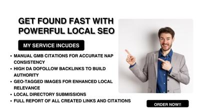 I will do local SEO for Google Maps with GMB citations and quality backlinks