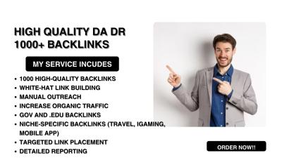 I will do 1000 SEO DR DA forum, iGaming, Travel, Mobile App, White Hat Backlinks