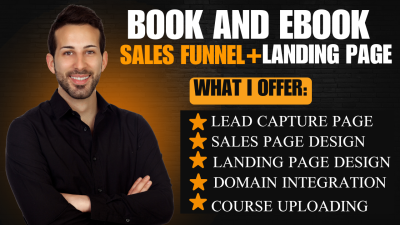 I will do book, ebook marketing sales funnel, book and ebook sales funnel
