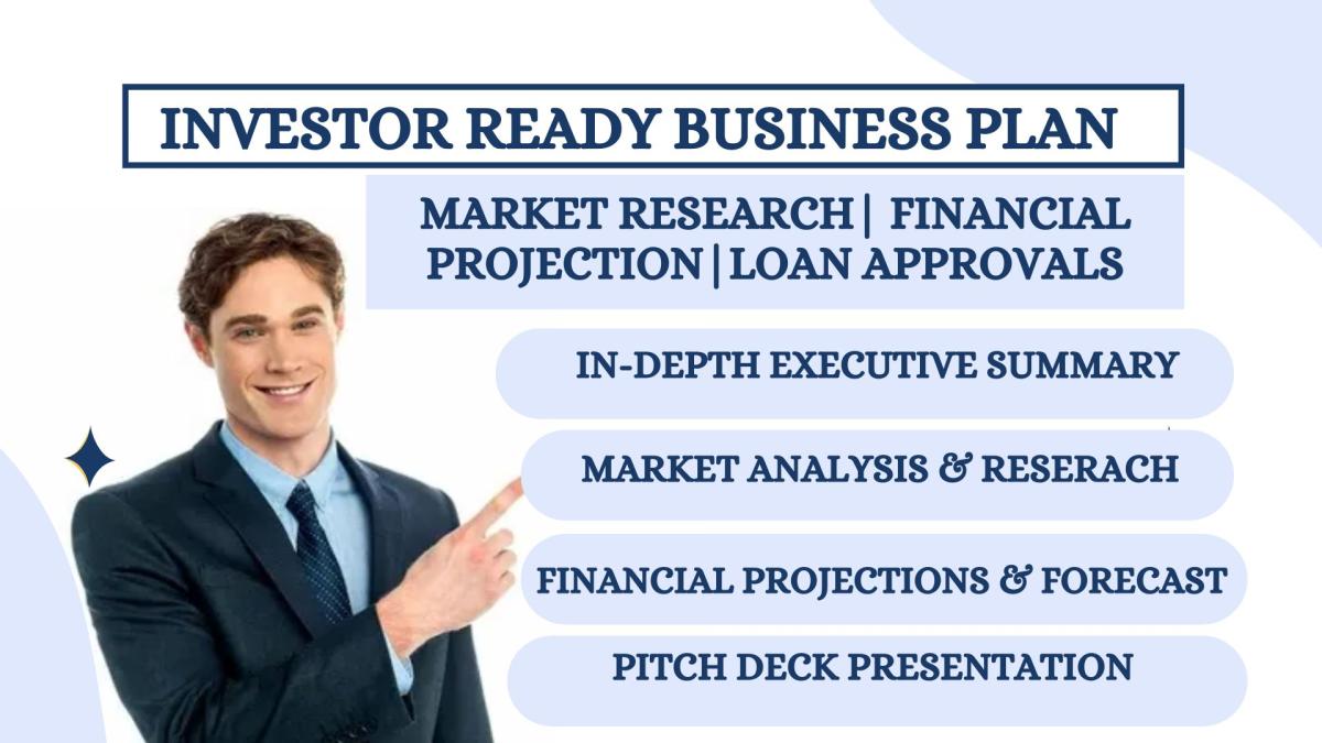 I will write an investor ready SBA business plan for funding and loan approval
