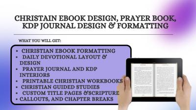 I will design, format Christian ebook, daily devotionals, KDP journals and prayer book