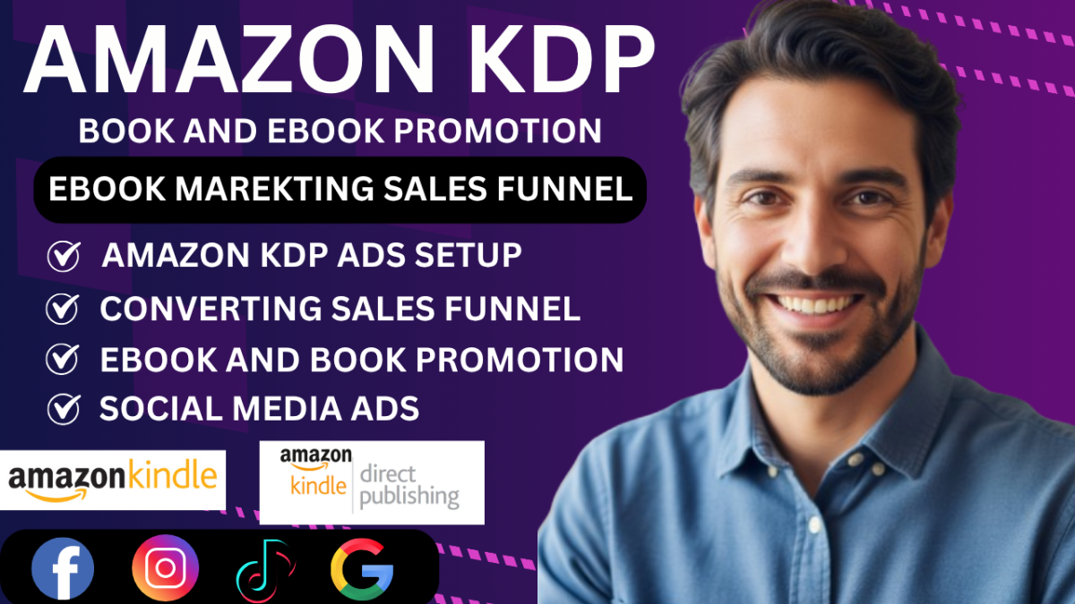 I Will Do Ebook Marketing, Amazon KDP Ads, Book Promotion, and Ebook Sales Funnel