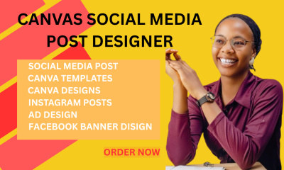 I Will Design Social Media Posts, Canva Templates, Website Design for Your Brand