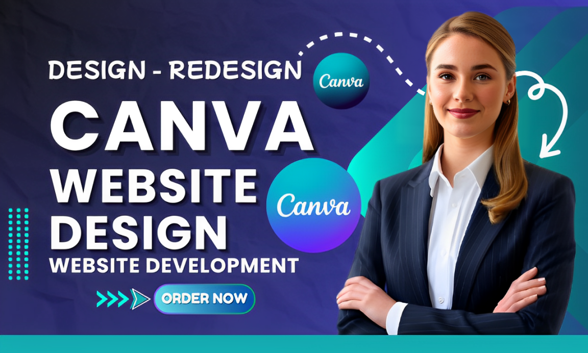 I will build a responsive Canva website and Canva landing page