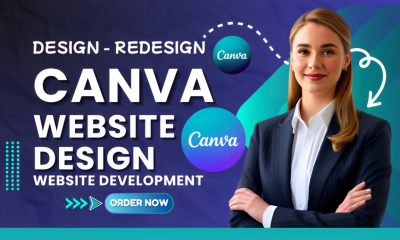 I will build a responsive Canva website and Canva landing page