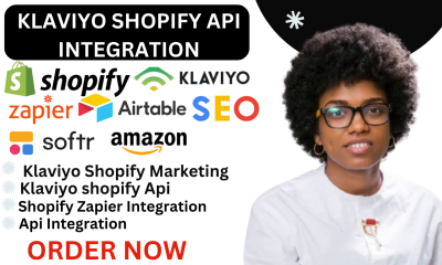 I will do Klaviyo Shopify API, Shopify Integration, Airtable, Softr, Shopify Email, SEO