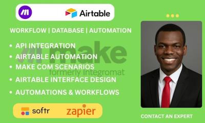 I will build Airtable automations and create custom workflows and scenarios for seamless automation