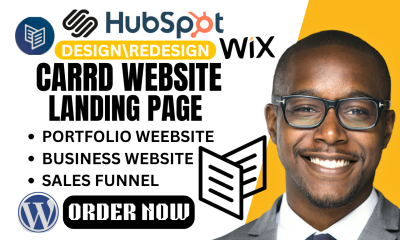 I will design Carrd landing pages for HubSpot, ThriveCart, Funnelish, Carrd.co, and Wix