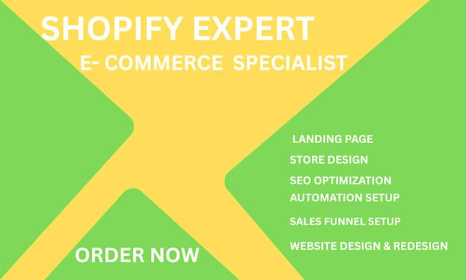I will design Shopify store, redesign Shopify website & optimize dropshipping store