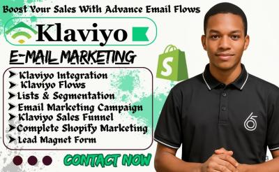 I Will Setup Klaviyo Email Marketing Flows, Campaigns & Sales Funnel Flows